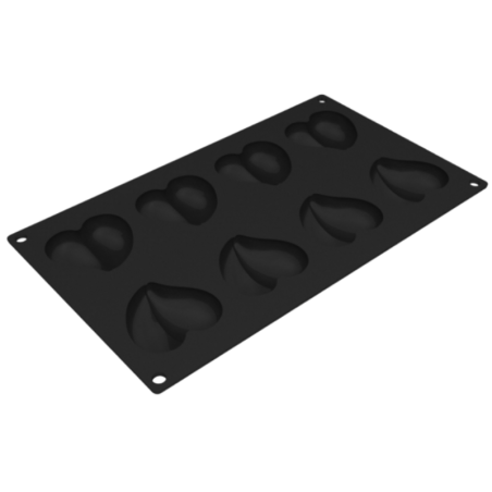 PX3206 Heart Pavoni - forma silikonowa do deserów w kształcie serca - dł. 65 x szer. 60 x wys. 1 mm / poj. 46 ml x 8 porcji