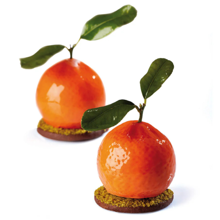 PX4332 Mandarynka - forma silikonowa do deserów w kształcie owoców - śr. 57 x wys. 50 mm / poj. 90 ml x 20 porcji