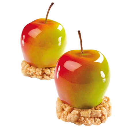 PX4330 Jabłko - forma silikonowa do deserów w kształcie owoców - śr. 55 x wys. 48 mm / poj. 90 ml x 20 porcji