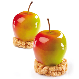 PX4330 Jabłko - forma silikonowa do deserów w kształcie owoców - śr. 55 x wys. 48 mm / poj. 90 ml x 20 porcji