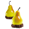 PX4329 Gruszka - forma silikonowa do deserów w kształcie owoców - śr. 53 x wys. 70 mm / poj. 90 ml x 20 porcji