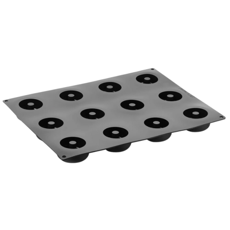 PX4349 Loop Pavoni Italia - cukiernicza forma silikonowa - śr. 65 x wys. 34 mm / poj. 90 ml x 12 porcji