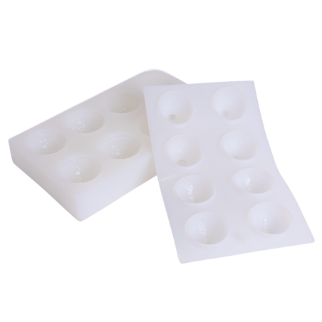 AF006 Citron Pavoni - dwuczęściowa forma silikonowa do trójwymiarowych deserów w kształcie cytryny - poj. 85 ml x 8 porcji