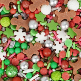 op. 250 g Świąteczny piernik - zimowa mieszanka kolorowych posypek cukrowych do dekoracji