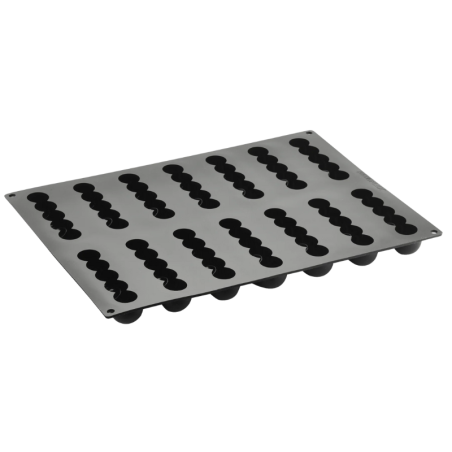 PX4352 Pelota Pavoni - zestaw forma silikonowa z wykrojnikiem - dł. 130 x szer. 32 x wys. 28 mm / poj. 90 ml x 14 porcji