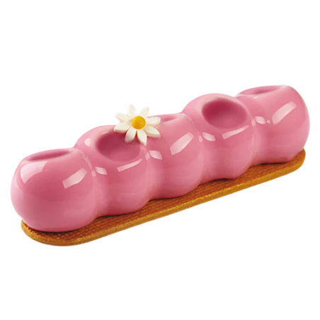 PX4352 Pelota Pavoni - zestaw forma silikonowa z wykrojnikiem - dł. 130 x szer. 32 x wys. 28 mm / poj. 90 ml x 14 porcji