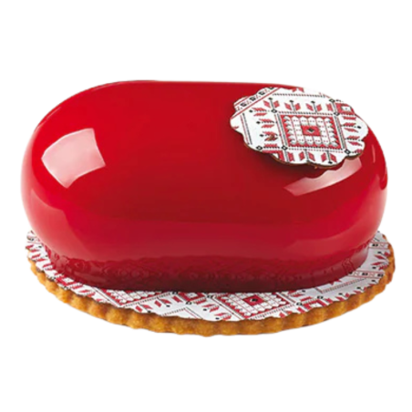 PX4345 Miss Pavoni - cukiernicza forma silikonowa - dł. 78 x szer. 48 x wys. 33 mm / poj. 90 ml x 15 porcji