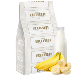 op. 1.25 kg LatteLatte Banana co pezzi 14691 Babbi - kompletna mieszanka do bananowych lodów mlecznych z kawałkami owoców