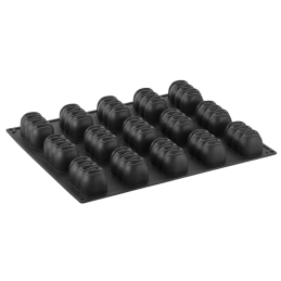 PX4342 Turn Pavoni - cukiernicza forma silikonowa - dł. 80 x szer. 46 x wys. 38 mm / poj. 100 ml x 15 porcji