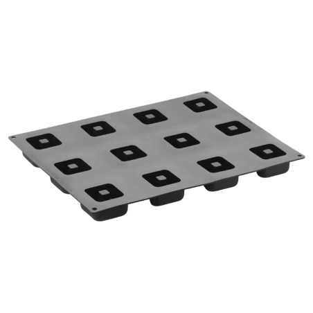 PX4361 Tulum Pavoni - cukiernicza forma silikonowa - dł. 56 x szer. 56 x wys. 34 mm / poj. 90 ml x 12 porcji