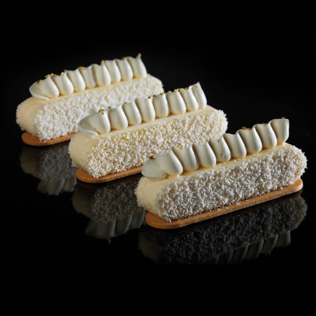 PX4353 Pastel Pavoni - zestaw forma silikonowa z wykrojnikiem - dł. 125 x szer. 28 x wys. 28 mm / poj. 90 ml x 14 porcji