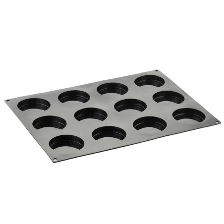 PX4334S Round Pavoni - zestaw forma silikonowa z wykrojnikiem - śr. 74 x wys. 15 mm / poj. 64 ml x 12 porcji