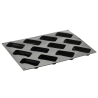 PX4337S Rettangular Pavoni - zestaw forma silikonowa z wykrojnikiem - dł. 92 x szer. 50 x wys. 15 mm / poj. 67 ml x 12 porcji