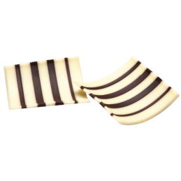 145 szt. PASSAT dekoracja z białej i ciemnej czekolady dł. 47 mm 331556 Barbara Decor