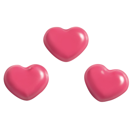 320 szt. SERDUSZKA RÓŻOWE 33967 BARBARA DECOR walentynkowa dekoracja z białej czekolady - 18 x 14 mm