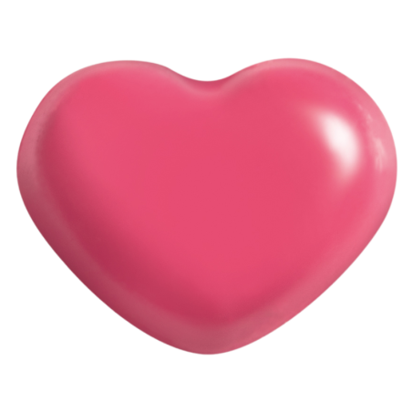 320 szt. SERDUSZKA RÓŻOWE 33967 BARBARA DECOR walentynkowa dekoracja z białej czekolady - 18 x 14 mm