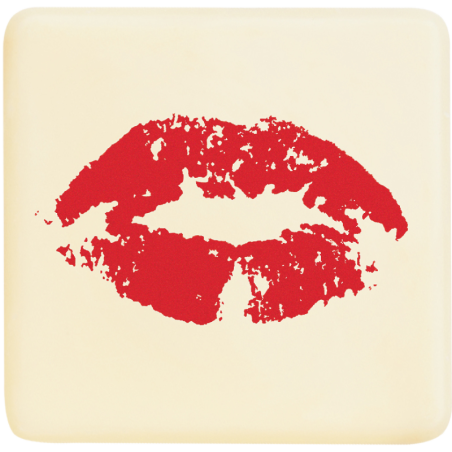 210 szt. TY I JA 33900 BARBARA DECOR dekoracyjny zestaw walentynkowych plakietek z białej czekolady 35 x 35 mm