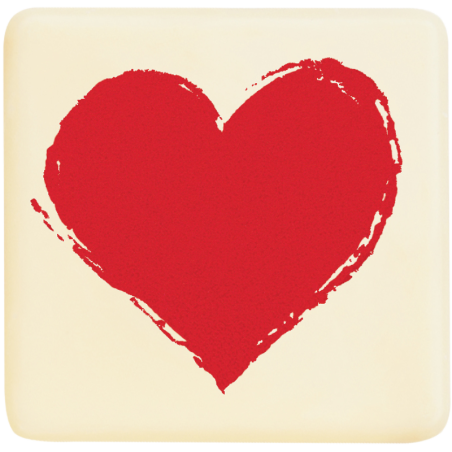 210 szt. TY I JA 33900 BARBARA DECOR dekoracyjny zestaw walentynkowych plakietek z białej czekolady 35 x 35 mm