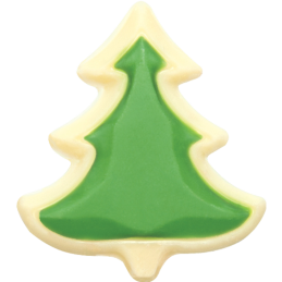 150 szt. ZIELONA CHOINKA dekoracja z białej czekolady 42/38 mm 33841 Barbara Decor