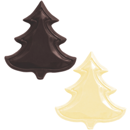 150 szt. CHOINKI ZESTAW dekoracja z czekolady białej i deserowej 38/42 mm 33857 Barbara Decor