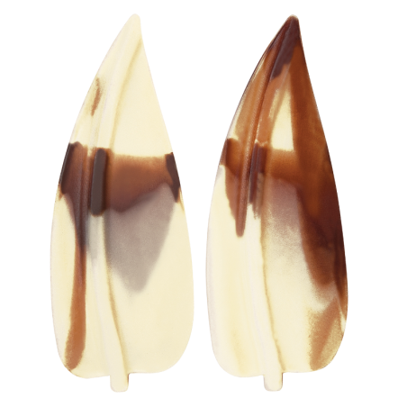 320 szt. LIŚCIE MIMOZY MARMURKOWE dekoracja czekoladowa 3395 Barbara Decor