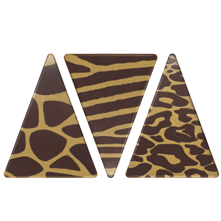 252 szt. SAFARI TRIO dekoracja z czekolady deserowej dł. 48 mm 33957 Barbara Decor