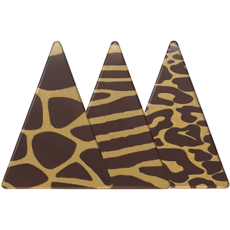 252 szt. SAFARI TRIO dekoracja z czekolady deserowej dł. 48 mm 33957 Barbara Decor