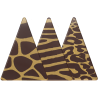 252 szt. SAFARI TRIO dekoracja z czekolady deserowej dł. 48 mm 33957 Barbara Decor