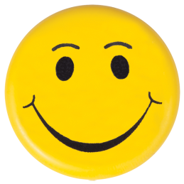 378 szt. ŻÓŁTA EMOTICON HAPPY dekoracja z białej czekolady ∅ 30 mm 33911 Barbara Decor