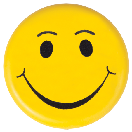 378 szt. ŻÓŁTA EMOTICON HAPPY dekoracja z białej czekolady ∅ 30 mm 33911 Barbara Decor