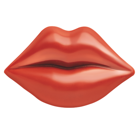 140 szt. KISS - CZERWONE USTA 33712 BARBARA DECOR walentynkowa dekoracja z białej czekolady 45 x 27 mm