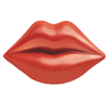 140 szt. KISS - CZERWONE USTA 33712 BARBARA DECOR walentynkowa dekoracja z białej czekolady 45 x 27 mm