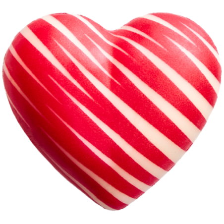 224 szt. SERCA LOVISSIMO 33998 BARBARA DECOR walentynkowa dekoracja z białej czekolady z nadrukiem - 30 x 27 mm