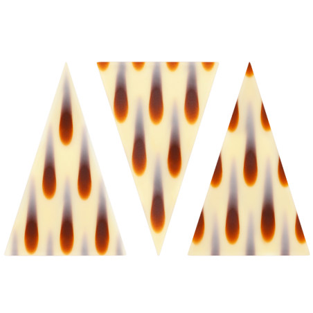 op. 450 szt. Lacrima - 331029 Barbara Decor - geometryczna dekoracja czekoladowa - dł. 55 x szer. 35 mm mm