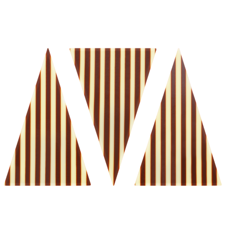 op. 450 szt. Linea - 331027 Barbara Decor - geometryczna dekoracja czekoladowa - dł. 55 x szer. 35 mm