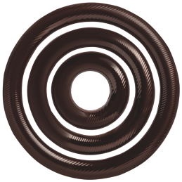 60 szt. OKRĘGI DESEROWE ZESTAW 33710 BARBARA DECOR kreatywna dekoracja z ciemnej czekolady