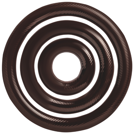 60 szt. OKRĘGI DESEROWE ZESTAW 33710 BARBARA DECOR kreatywna dekoracja z ciemnej czekolady