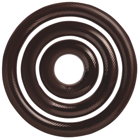 60 szt. OKRĘGI DESEROWE ZESTAW 33710 BARBARA DECOR kreatywna dekoracja z ciemnej czekolady