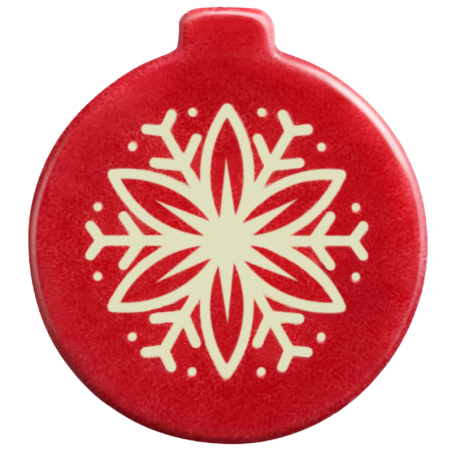 189 szt. CZERWONE BOMBKI 33745 BARBARA DECOR bożonarodzeniowa dekoracja z białej czekolady 29 x 32 mm