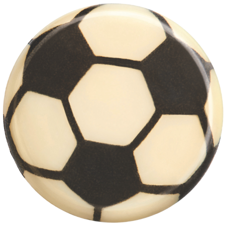 189 szt. BIAŁO-CZARNA PIŁKA FOOTBALL dekoracja z białej czekolady ∅ 30 mm 3445 Barbara Decor