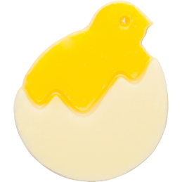 240 szt. KURCZAK W SKORUPCE BIAŁY 33849 BARBARA DECOR wielkanocna dekoracja z białej czekolady 35 mm