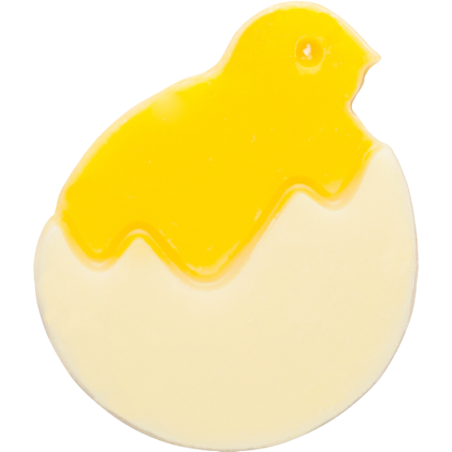 240 szt. KURCZAK W SKORUPCE BIAŁY 33849 BARBARA DECOR wielkanocna dekoracja z białej czekolady 35 mm