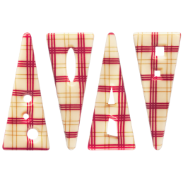 132 szt. AŻURKI TANGO 33729 BARBARA DECOR dekoracja z białej czekolady dł. 83 mm