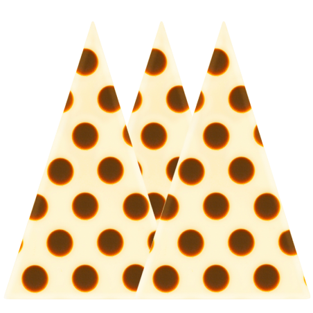 450 szt. TRÓJKĄT PUNTA 331028 BARBARA DECOR geometryczna dekoracja czekoladowa 35 x 55 mm