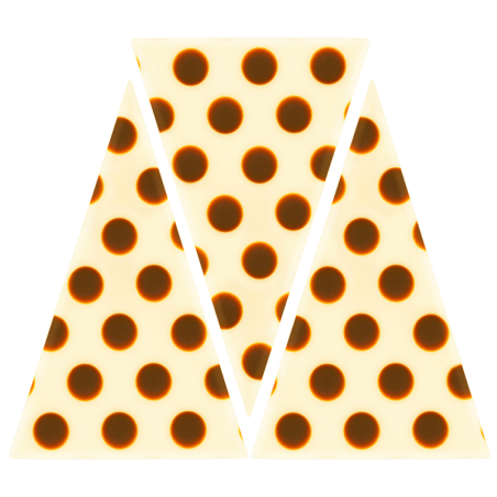 450 szt. TRÓJKĄT PUNTA 331028 BARBARA DECOR geometryczna dekoracja czekoladowa 35 x 55 mm