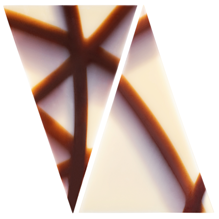 450 szt. TRÓJKĄT MARBLE 331050 BARBARA DECOR marmurkowa dekoracja czekoladowa 35 x 55 mm