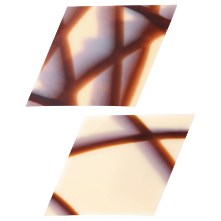 390 szt. ROMB MARBLE 331049 BARBARA DECOR marmurkowa dekoracja czekoladowa 35 x 60 mm