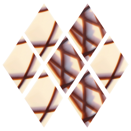 390 szt. ROMB MARBLE 331049 BARBARA DECOR marmurkowa dekoracja czekoladowa 35 x 60 mm