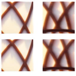 390 szt. KWADRAT MARBLE 331048 BARBARA DECOR marmurkowa dekoracja czekoladowa 40 x 40 mm