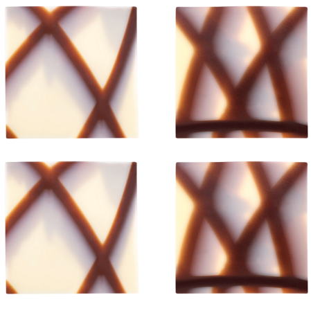 390 szt. KWADRAT MARBLE 331048 BARBARA DECOR marmurkowa dekoracja czekoladowa 40 x 40 mm